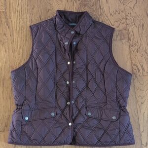 Eddie Bauer Women's Quilted Vest - Dark Brown